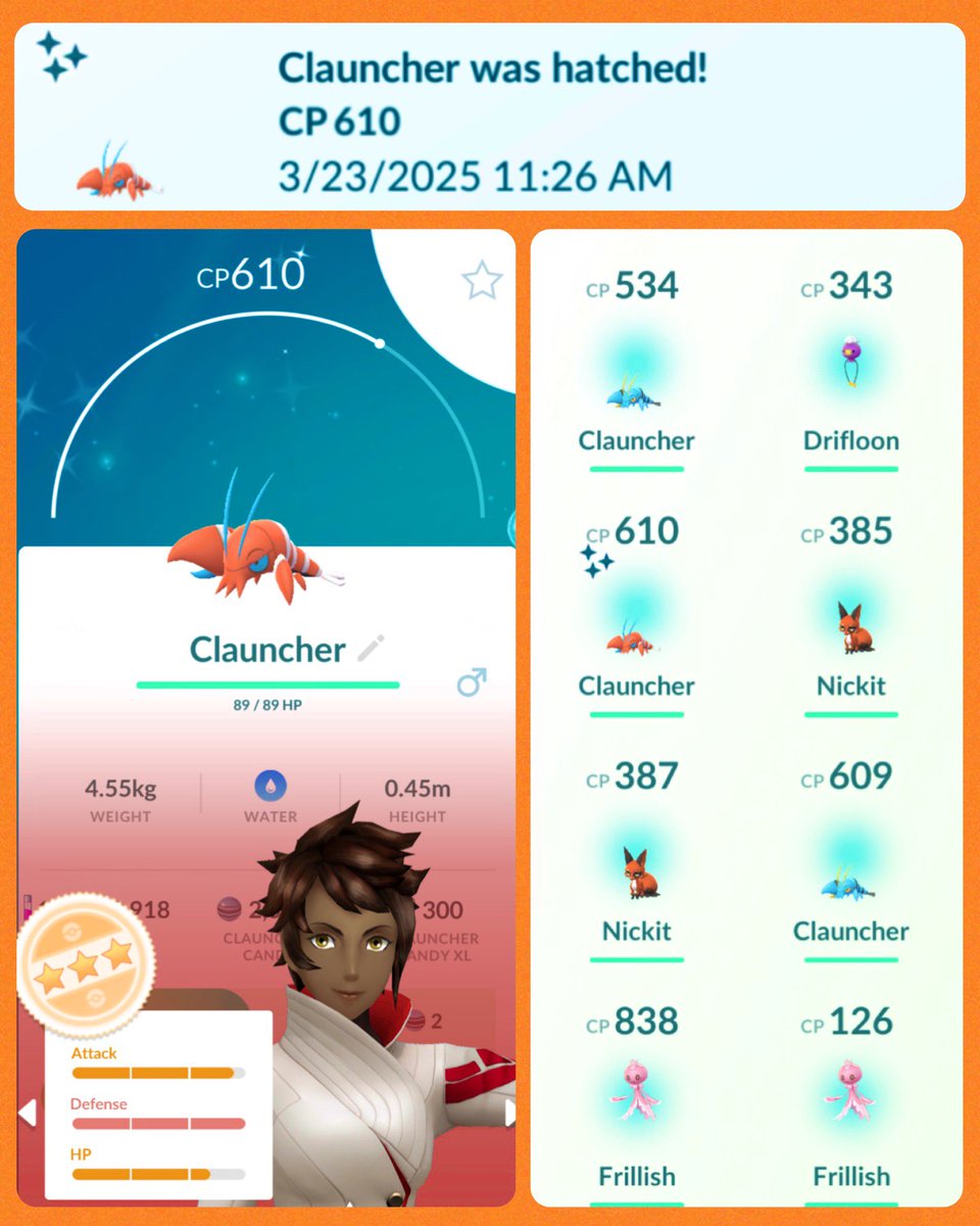 KamikeoPoGo's tweet photo. 🚨SHINY HATCH🚨
✨🥚#ShinyCLAUNCHER🥚✨
#DeepDepths
✨🍀”LOOKIT!”🍀✨
... 👊🏾🐻 GRIND!
#ShinyGameIsStrong #OnlyMatterOfTime #CLAUNCHER #ShinyPokemon #ShinyHunter #PokemonGo https://t.co/OgrE3mZJse