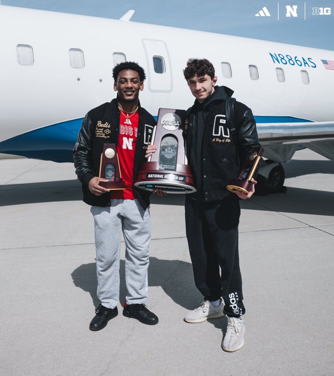 HuskerWrestling's tweet image. See you soon, LNK ✈️