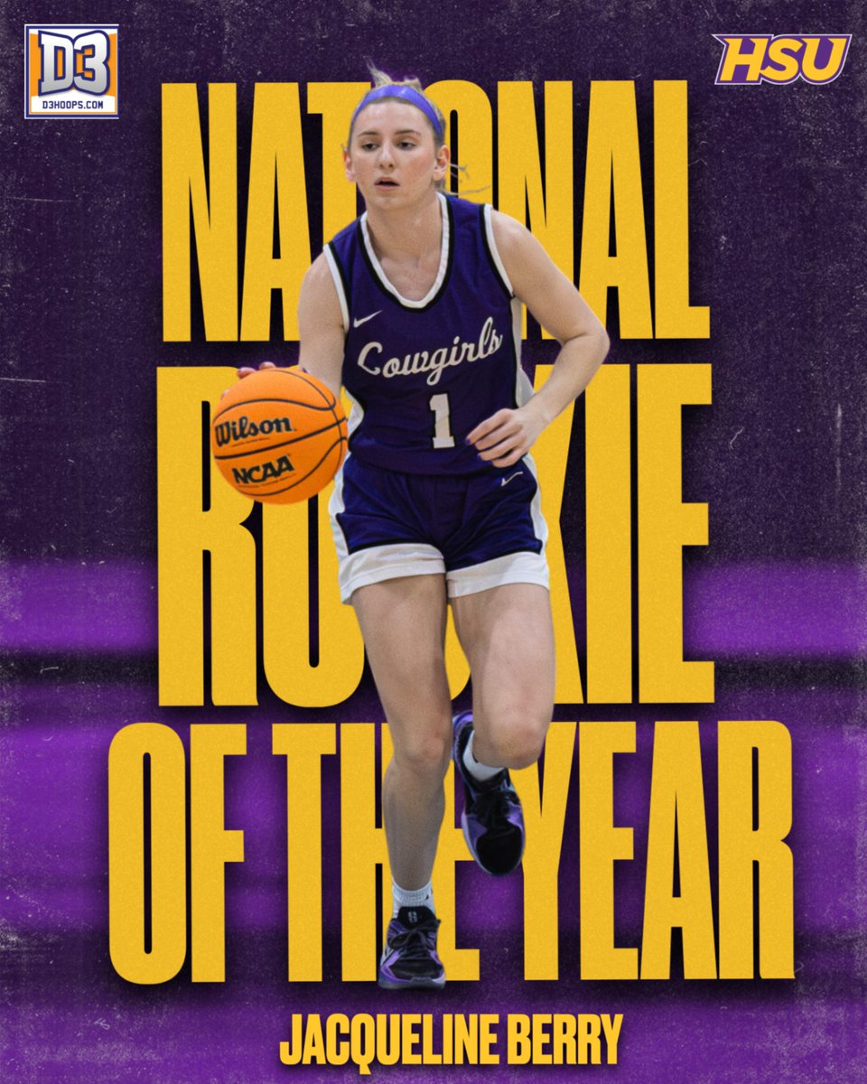 Congratulations to Jacqueline Berry on being selected as the D3hoops.com National Rookie of the Year! #d3hoops