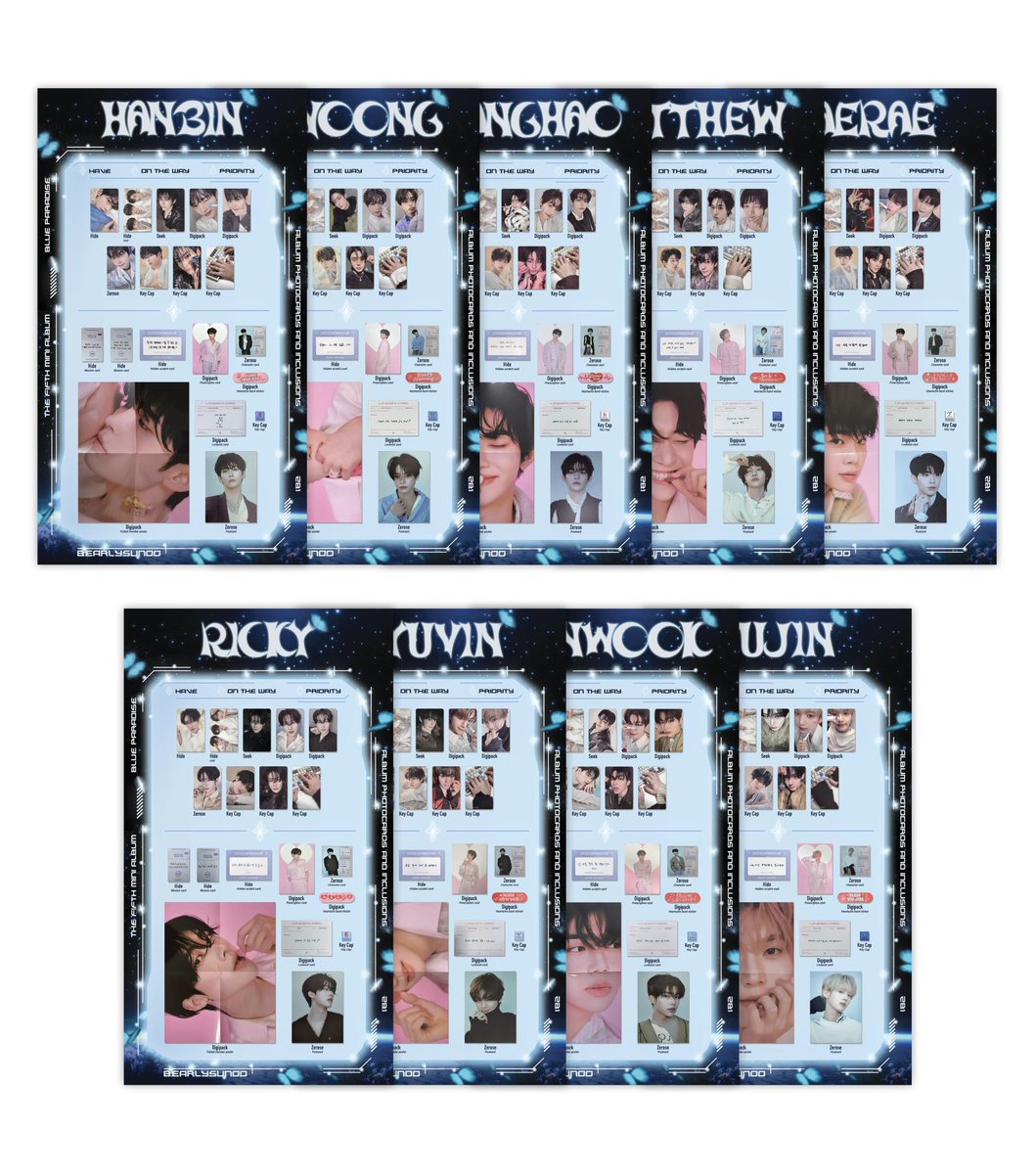 zerobaseone ꒰ 제로베이스원 ꒱ photocard templates

⇢ blue paradise member album pcs and inclusions templates

꒰ HD/4K versions in gdrive - link on my profile ꒱

#제베원 #ZB1 #hanbin #jiwoong #zhanghao #matthew #taerae #ricky #gyuvin #gunwook #yujin