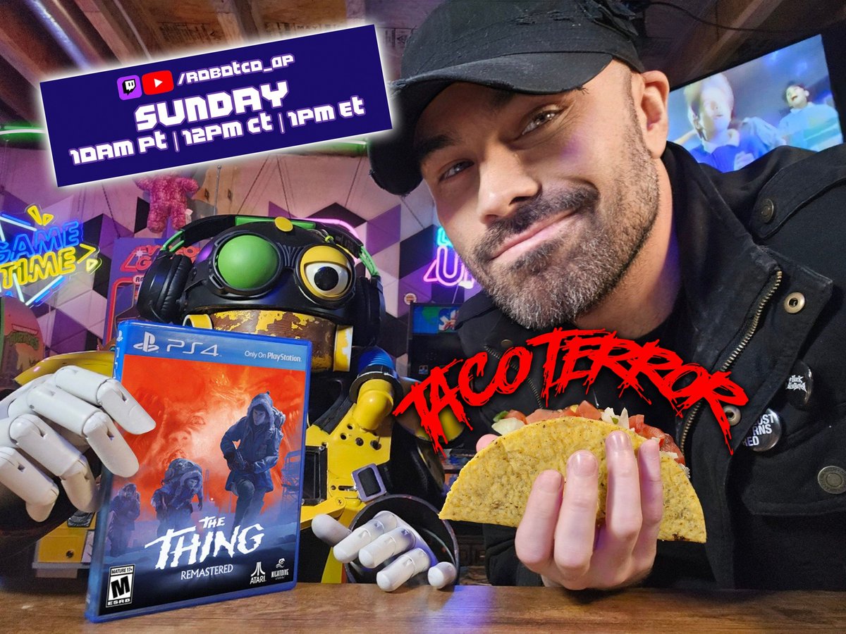 robotco_op's tweet image. We&apos;re ⭕LIVE with the finale to #thethingremastered and #tacoterror! Let&apos;s put The Thing on ice! 🧊

Let&apos;s go! twitch.tv/robotco_op

#retrogaming #ps2 #johncarpenter #80s #90s #remaster #survivalhorror #residentevil #tacos #homearcade #mst3k #rifftrax