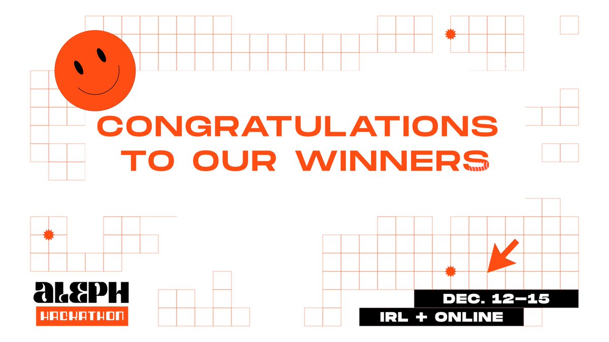 37 hours, 213 medialunas, 5kg of yerba, 68 projects later, we have our winners for Aleph Hackathon 🏆

Congrats for such a great energy guys! The afternoon nap is more than deserved 🧡
