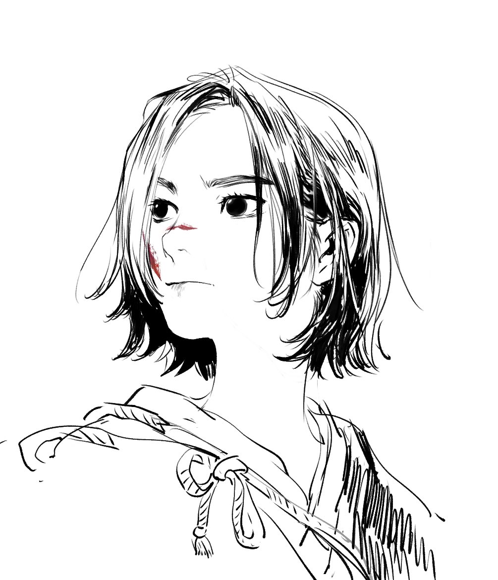 Victor_VVeg's tweet image. I tried drawing Naoe. The scars on her face faded a bit later on, but honestly, I think a petite ninja girl with some scars is really cool and impressive.
#AssassinsCreedShadows
#Naoe