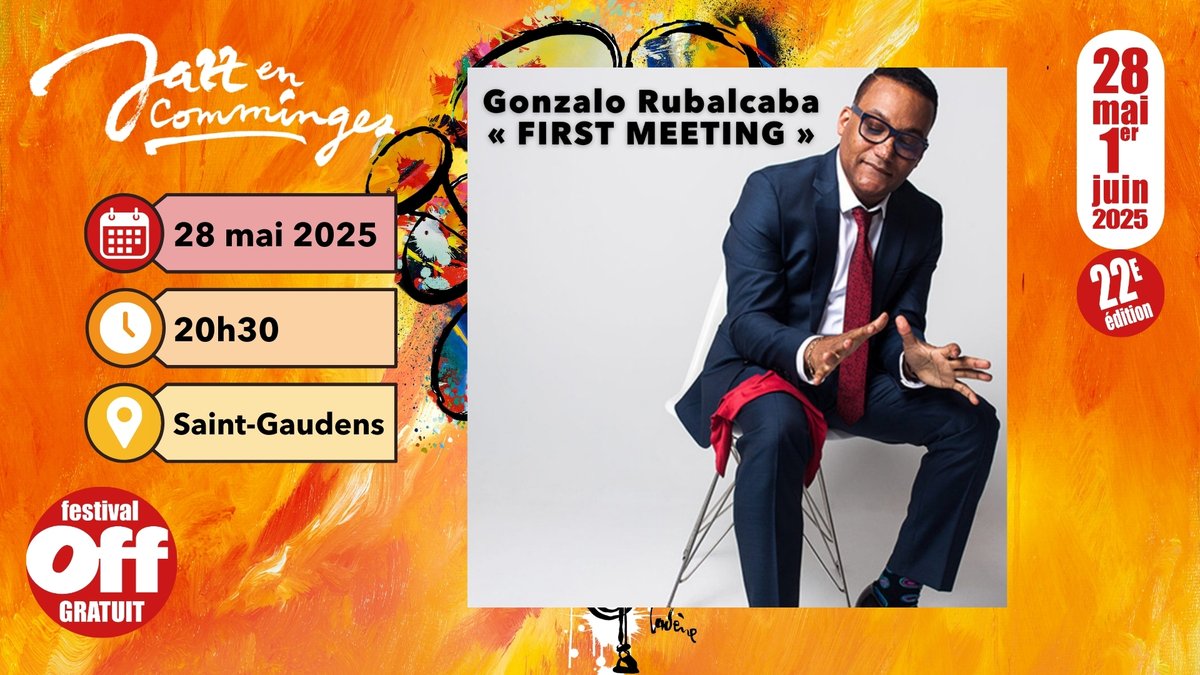 Rendez-vous le 28 mai 2025 à Saint-Gaudens pour découvrir Gonzalo Rubalcaba sur la scène de Jazz en Comminges !