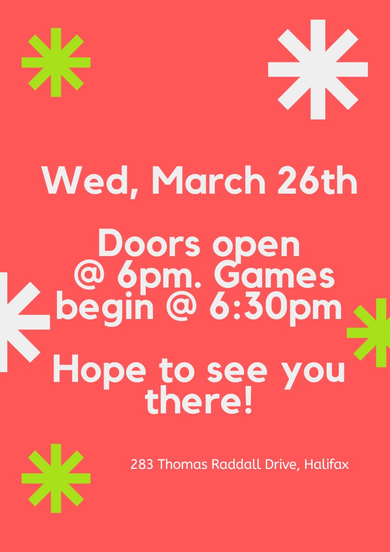 Halifax West High School (@halifaxwesths) on Twitter photo Our 4th annual Bingo is this Wednesday! All are welcome! We would like to express a huge thank you to the community members and businesses who are sponsoring this event. <a href="/HRCE_NS/">Halifax Regional Centre for Education</a> Our 4th annual Bingo is this Wednesday! All are welcome! We would like to express a huge thank you to the community members and businesses who are sponsoring this event. <a href="/HRCE_NS/">Halifax Regional Centre for Education</a>