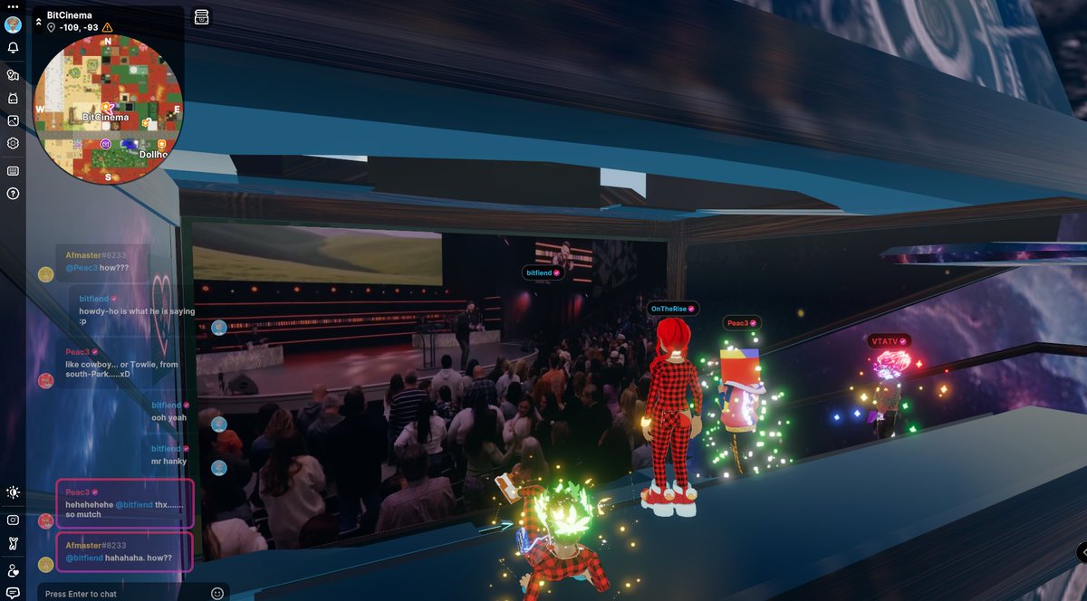 No need to drive to Church if you're tired!  You can just log into the metaverse and praise God! Sundays at the bitcinema -109,-93 <a href="/_MannyAlves/">AlphaAngels 😇</a> <a href="/vtatveth/">VTATV</a> <a href="/ontherisecc34/">OnTheRise</a> @Master_Peac3