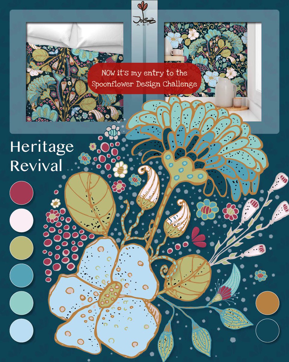 JoLenzArt's tweet image. Hat wer Zeit und Lust mir seine Stimme zu geben? 🤗 Das wäre ganz wundervoll. spoonflower.com/design-challen… Es sind viele großartige Designs dabei. Stöbern macht sicher Spaß 🤩 
#spoonflowerdesignchallenge #patterndesigner