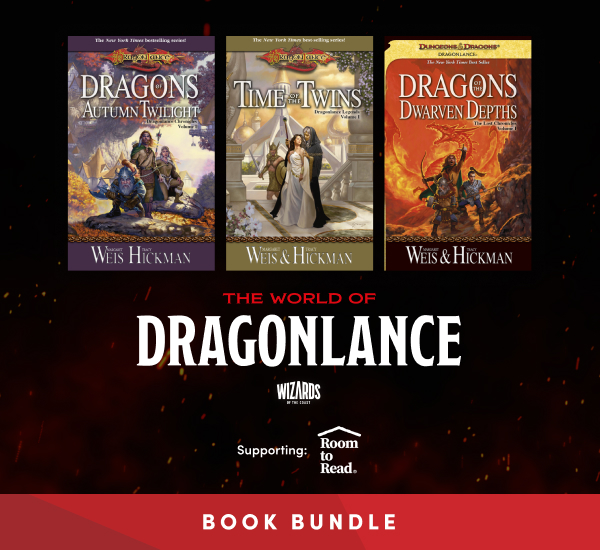 Wizards_DnD's tweet photo. Get $200+ worth of Dragonlance novels for the price of your choice—and support @RoomtoRead!

Available worldwide only at @Humble Bundle: https://t.co/DQ2jJPtYYi https://t.co/EGDQcdZoUe