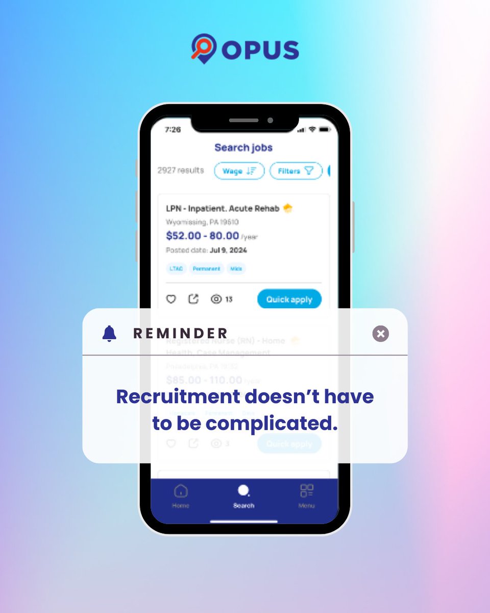 OpusMatchAi's tweet image. Whether you’re in healthcare, finance, or IT, our AI-powered platform ensures fast, precise matches—every time. Let’s redefine staffing.

Ready to level up your recruitment? Contact us now! 🔗 opusmatch.ai/contact-us

#staffingsolution #thefutureofstaffing #TechForRecruiters