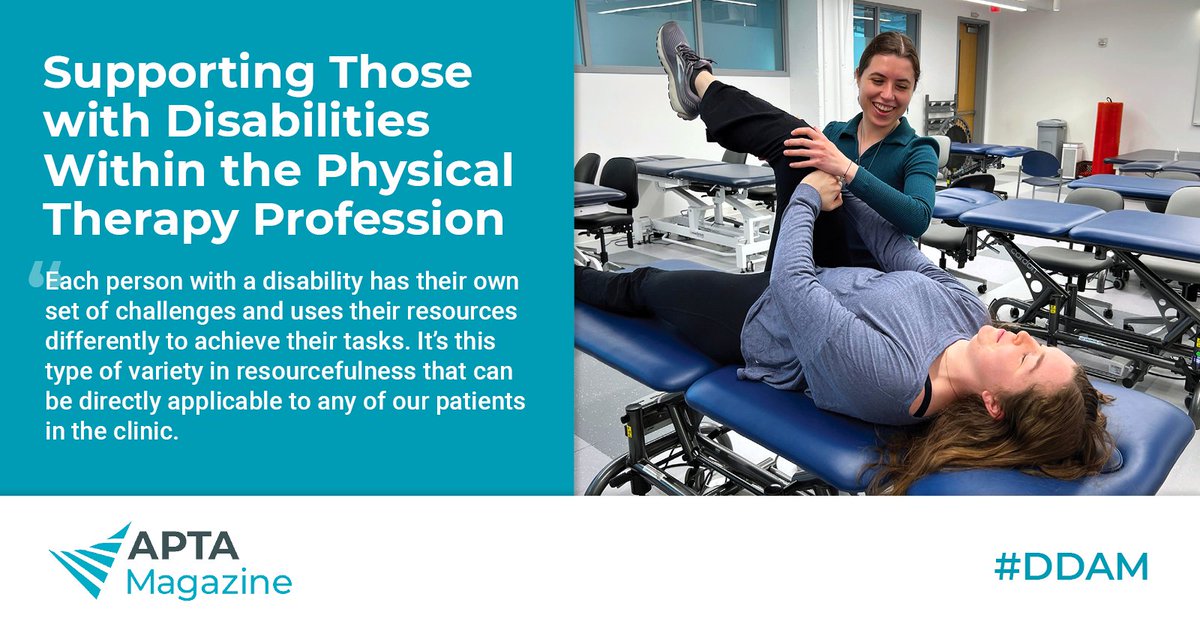This Developmental Disability Awareness month, learn about barriers and inequities faced by PTs and PTAs with disabilities, and explore how we can create a more inclusive environment within the profession: apta.org/apta-magazine/…

#DDAM