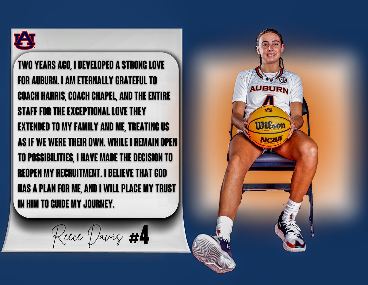 Reece Davis 🏀 (@reecedavis2027) on Twitter photo 💯 open
📱<a href="/BrandonClayPSB/">B r a n d o n C l a y</a> with any questions
Thank you to every person <a href="/AuburnWBB/">Auburn Women's Basketball</a> that’s made every visit special! 💯 open
📱<a href="/BrandonClayPSB/">B r a n d o n C l a y</a> with any questions
Thank you to every person <a href="/AuburnWBB/">Auburn Women's Basketball</a> that’s made every visit special!