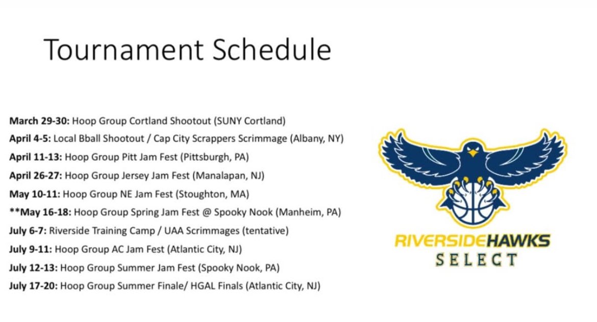Gabriel Gross (@gabriel11gross) on Twitter photo My AAU schedule for spring/summer 2025. Playing for <a href="/TheChurchSelect/">Riverside Select</a> in the <a href="/HoopGroupAL/">Hoop Group Academic League (HGAL)</a>. My AAU schedule for spring/summer 2025. Playing for <a href="/TheChurchSelect/">Riverside Select</a> in the <a href="/HoopGroupAL/">Hoop Group Academic League (HGAL)</a>.