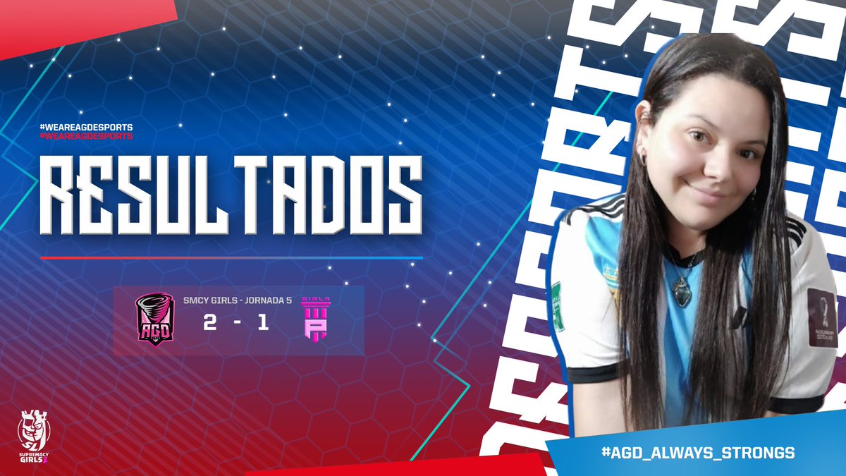๐๐๐ ๐ฆ๐๐ฑ๐ฐ๐ณ๐ต๐ด ๐ช๏ธ (@agd_esports) on Twitter photo #CR โข Resultado
Cerramos la fase de grupos, ganando tranquilamente y sin preocupaciones, reconociendo el gran trabajo de las chicas y staff ๐ฉท๐ซฐ๐ป
๐ <a href="/CR_Supremacy/">Supremacy League</a>
๐ <a href="/PilaresGaming/">3 Pilares Gaming</a>
๐ 2-1 โ
โญ <a href="/FioreGiraudo/">๐บ โข๐ต๐ธ๐พ๐๐ด๐ฒ๐ธ๐๐ฐโข ๐บ</a> (4-1) ๐ซ
๐ป
#AGDAlwaysStrongs #CR โข Resultado
Cerramos la fase de grupos, ganando tranquilamente y sin preocupaciones, reconociendo el gran trabajo de las chicas y staff ๐ฉท๐ซฐ๐ป
๐ <a href="/CR_Supremacy/">Supremacy League</a>
๐ <a href="/PilaresGaming/">3 Pilares Gaming</a>
๐ 2-1 โ
โญ <a href="/FioreGiraudo/">๐บ โข๐ต๐ธ๐พ๐๐ด๐ฒ๐ธ๐๐ฐโข ๐บ</a> (4-1) ๐ซ
๐ป
#AGDAlwaysStrongs