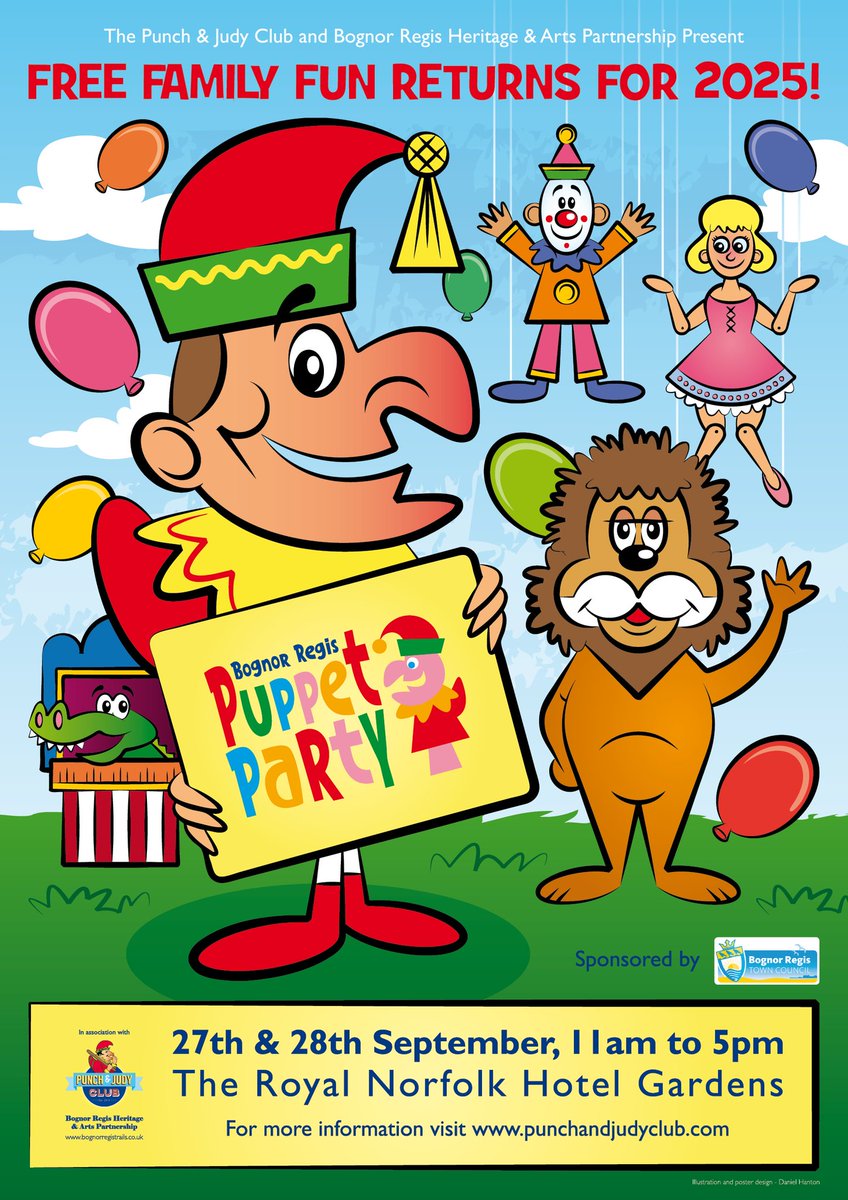 Looking forward to return to Bognor for this fab festival. Also the unofficial home of Mr Punch where Tony Hancock filmed The Punch and Judy Man in 1962.

#punchandjudy #Bognorregis #tonyhancock