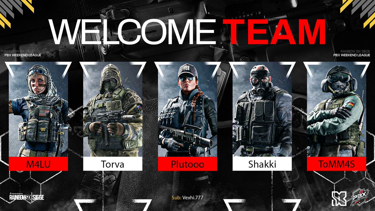 We can announce our next participant to the PBX Weekend League 💥 

Please welcome:  

Org: <a href="/TeamEclipse123/">Eclipse Esports</a> 

Player: 🇩🇪 <a href="/M4LUr6/">M4LU</a> 
Player:🏴󠁧󠁢󠁥󠁮󠁧󠁿<a href="/TorvaZero/">TorvaZero</a> 
Player: 🇨🇿 <a href="/T0M_R6/">ToMM4S.</a> 
Player:🏴󠁧󠁢󠁥󠁮󠁧󠁿<a href="/shakkz0/">Shakkz0</a> 
Player: 🇩🇪 <a href="/PlutoooR6/">Plutooo</a> 

Sub: <a href="/Vexhilol/">Vexhi</a> 

REGISTER TODAY !
opleague.pro/event/5693-PBX…