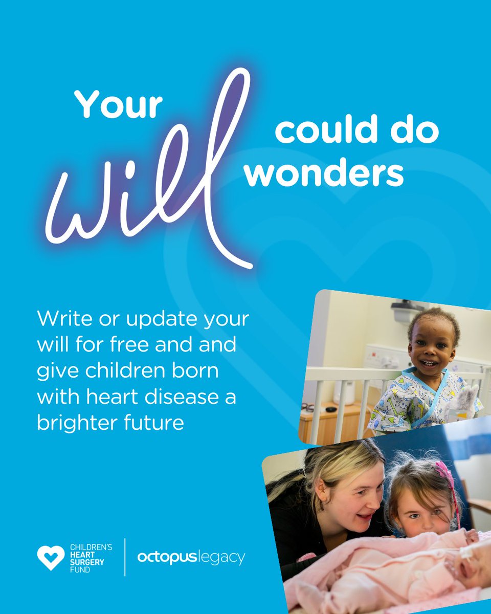 Write your will for free this spring 🌸✨

We've partnered with legacy experts, Octopus Legacy, so you can write or update your will for free. Start today at bit.ly/chsf-freewills… 🔗

#YourWillCouldDoWonders