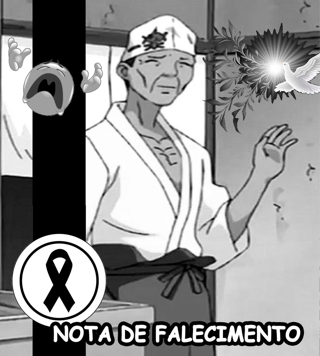 teuchidoramen's tweet photo. Com imensa tristeza, informamos que Teuchi, o lendário Tio do Ramen, partiu para o grande caldeirão do além. Seu ramen uniu Konoha, aqueceu corações e nunca será esquecido. O Ichiraku segue de portas abertas com @ramendekonoha , pois seu legado vive! 🍜💔 #RamenEterno https://t.co/WOp4msjw8c
