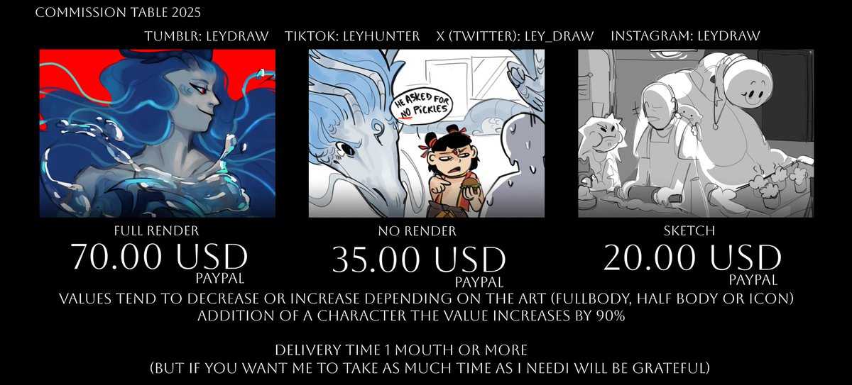 ley_draw's tweet image. Commission table 2025!
#commissionsopen #commissionopen #commissionart #digitalart #哪吒