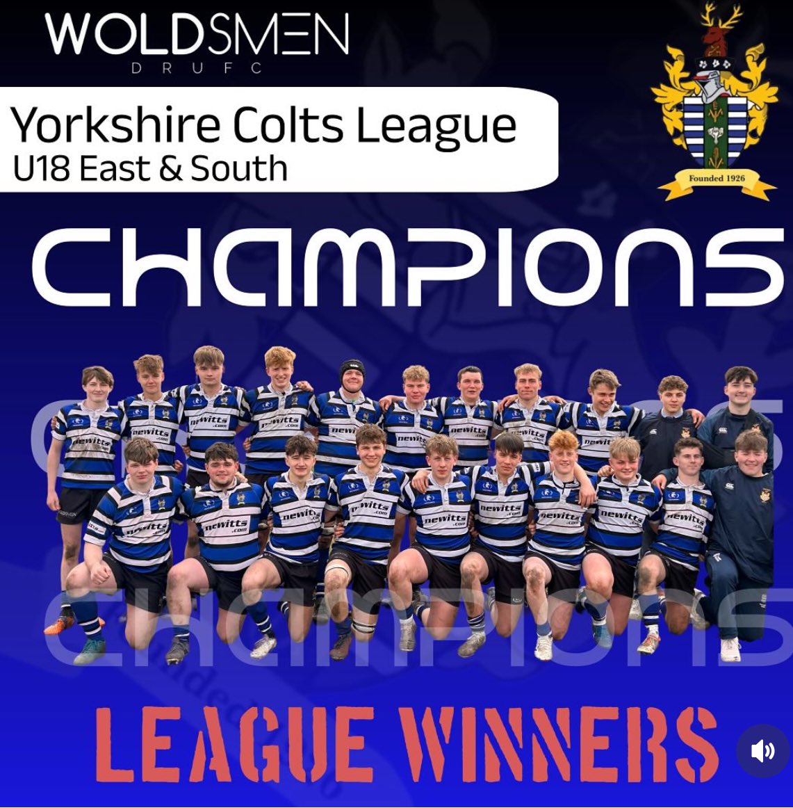 Driffrugby's tweet image. A good Sunday for Drufc. The ladies won @SouthportRFC 34 - 0. The colts won @ScunthorpeRUFC 19-47 to win the colts league. Congrats to all involved. @WoldsWeekly @yorkshire_rfu