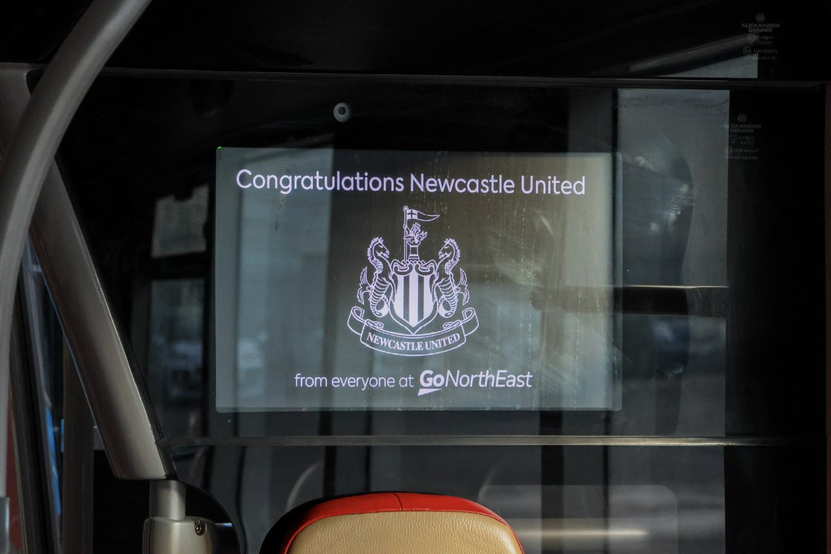 liamhall24's tweet image. Over the past week, we’ve been celebrating Newcastle United’s Carabao Cup win! All our buses (except the ones in Sunderland of course😉) have displayed a special message on both the external displays & internal screens, congratulating @NUFC! 🖤🤍🏆
#NUFC #CarabaoCup @gonortheast