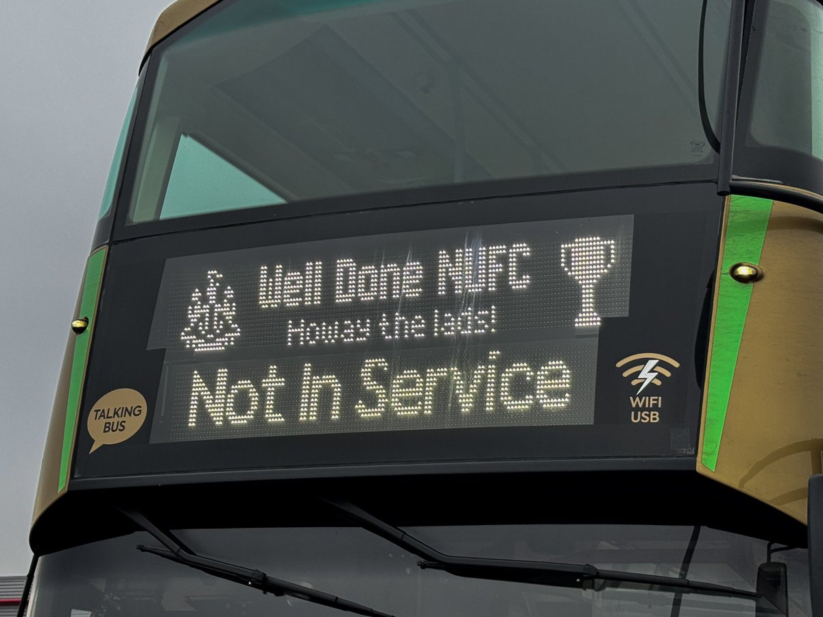 liamhall24's tweet image. Over the past week, we’ve been celebrating Newcastle United’s Carabao Cup win! All our buses (except the ones in Sunderland of course😉) have displayed a special message on both the external displays & internal screens, congratulating @NUFC! 🖤🤍🏆
#NUFC #CarabaoCup @gonortheast