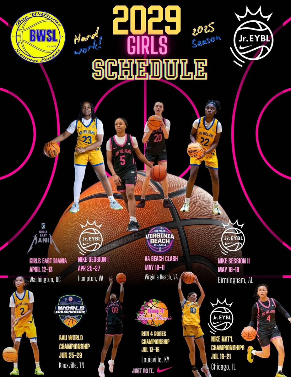Boo Williams 2029 JR EYBL 💙💛 (@bwsl2029eybl) on Twitter photo The Road to CHI‼️😤 #HardWork
<a href="/BWSLGirlsAAU/">Boo Williams GBB</a> <a href="/MadeGirlsHoops/">Made Hoops Girls</a>
<a href="/aaugirls_bball/">AAU Girls Basketball</a> <a href="/TFNsRun4Roses/">TFN's Run 4 Roses</a>
<a href="/NikeGirlsEYBL/">Nike Girls EYBL</a> #basketball
<a href="/Coach_j_77/">Jefferson Youngblood</a> The Road to CHI‼️😤 #HardWork
<a href="/BWSLGirlsAAU/">Boo Williams GBB</a> <a href="/MadeGirlsHoops/">Made Hoops Girls</a>
<a href="/aaugirls_bball/">AAU Girls Basketball</a> <a href="/TFNsRun4Roses/">TFN's Run 4 Roses</a>
<a href="/NikeGirlsEYBL/">Nike Girls EYBL</a> #basketball
<a href="/Coach_j_77/">Jefferson Youngblood</a>