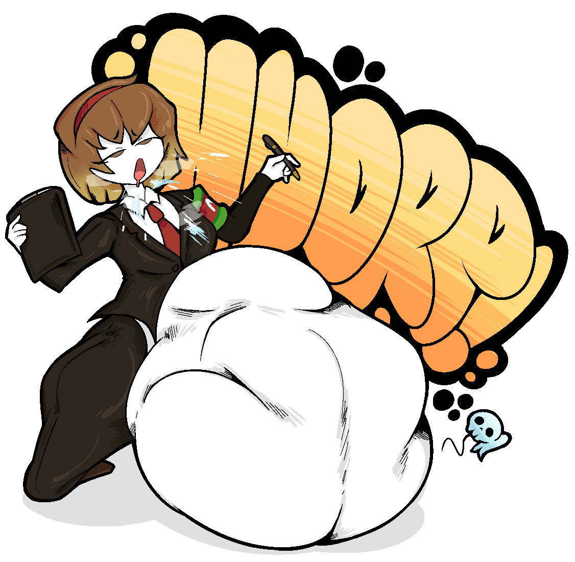 tuppenjskewer's tweet image. Today is Malkuth's birthday and I will NOT pass the opportunity to repost my favorite Sephirah. She can eat as many people as she wants — As a treat.

#vore