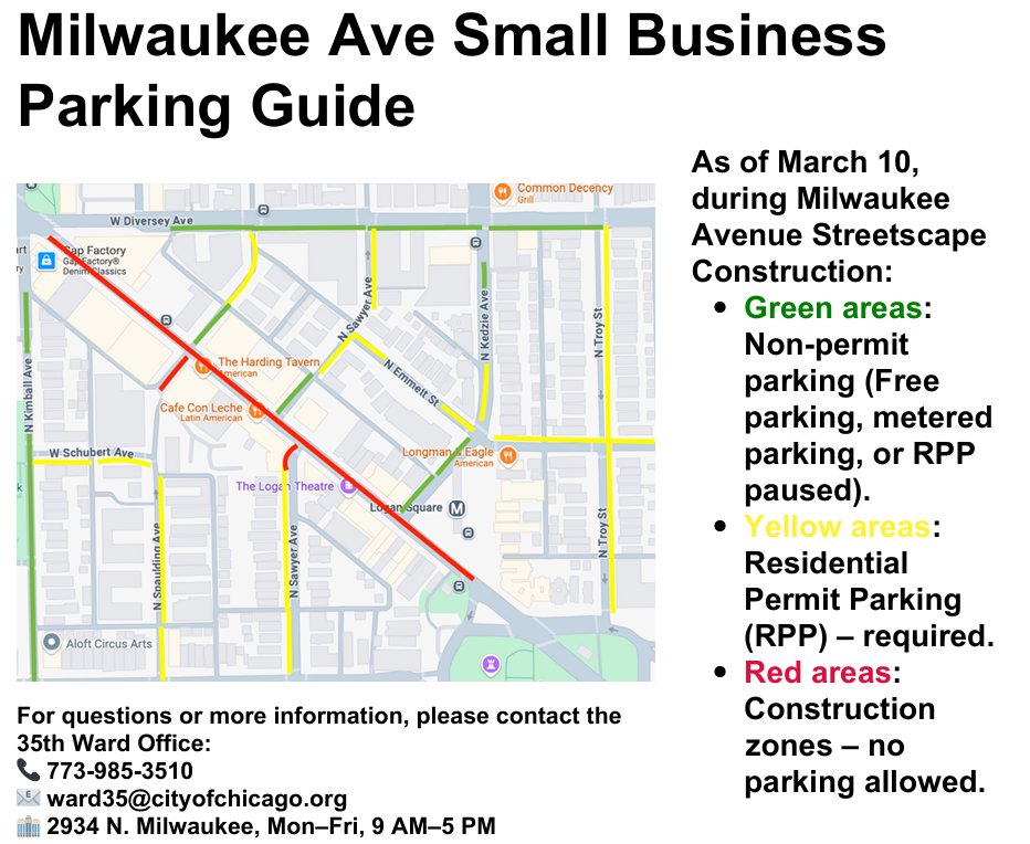 J-Money @ Chicago Punish (@kelvin_j_money) on Twitter photo Message from <a href="/MidlaneEsports/">Midlane Esports</a>
Since construction has started on Milwaukee, the Alderman's office reached out with a parking map for everyone. Diversey and Kimball are free parking until construction ends!
more parking (even if it is a block or 2 away) Message from <a href="/MidlaneEsports/">Midlane Esports</a>
Since construction has started on Milwaukee, the Alderman's office reached out with a parking map for everyone. Diversey and Kimball are free parking until construction ends!
more parking (even if it is a block or 2 away)