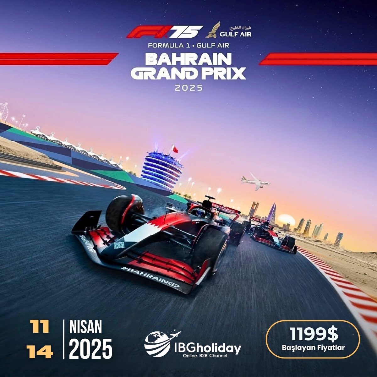 ibgholiday's tweet photo. Vizesiz Formula 1 Turlarımız Yayında!
https://t.co/pduLeJrfQb
🇧🇭 Bahreyn 11-14 Nisan
🇸🇦 Suudi Arabistan 18-21 Nisan
🇦🇿 Azerbaycan 19-22 Eylül
🇶🇦 Qatar 28 Kasım - 1 Aralık https://t.co/xoiSrue5Qw