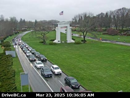 NewsRadioVAN's tweet photo. 10:37 am Estimated #BorderWaitTimes
Southbound to US 🇨🇦➡️🇺🇸
#PeaceArch 5 min wait (@driveBCpic) 
#Pacific 5 min 
#Aldergrove 5 min 
#Sumas 5 min 
Northbound to Canada 🇺🇸➡️🇨🇦  
Less than 5 min at #PeaceArch, #Pacific, #Aldergrove, and #Sumas
@DriveBC https://t.co/siT8qiaDoI