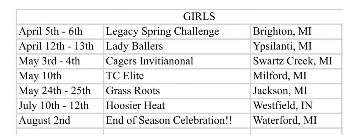 Lainey Claramunt (@laineyclaramunt) on Twitter photo So Excited for this AAU season and looking forward to great competition!
<a href="/WellsDewrod99/">Coach Rod Wells</a> <a href="/CoachClaramunt/">CoachClaramunt 🇨🇺</a> <a href="/Coach_Bill_S/">Coach Bill</a> <a href="/malz014/">Malorie Rzepka</a> <a href="/Shuwbk1/">Siena Heights WBK</a> So Excited for this AAU season and looking forward to great competition!
<a href="/WellsDewrod99/">Coach Rod Wells</a> <a href="/CoachClaramunt/">CoachClaramunt 🇨🇺</a> <a href="/Coach_Bill_S/">Coach Bill</a> <a href="/malz014/">Malorie Rzepka</a> <a href="/Shuwbk1/">Siena Heights WBK</a>