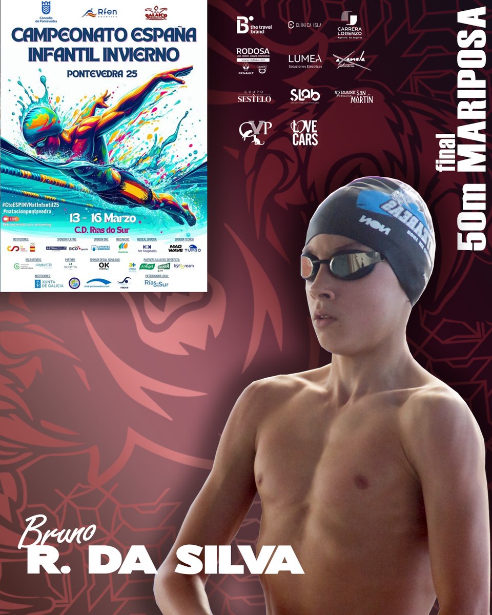 El 15 de Marzo Bruno Rodríguez de <a href="/Salvaterra_Mino/">Salvaterra de Miño</a> se clasificó para la final del 50m libre y 50m mariposa en el campeonato de España infantil celebrado en Pontevedra y batió el récord del club en ambas pruebas.

youtube.com/watch?v=ZB_ePa…