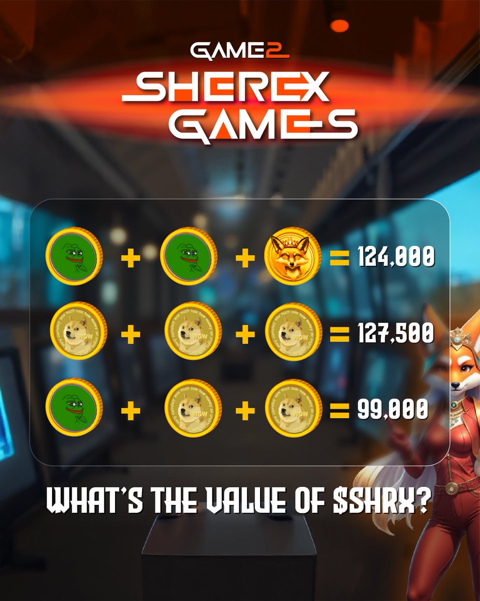 sherexcoin's tweet photo. 🚨 Crack the Code
💰 LAST CORRECT TWEET gets 50K $SHRX instantly & a spot in the FINAL for 100K!
💰 Can you solve the equation & find the value of $SHRX?

🏆 HOW TO PLAY:
👇Drop the answer in the comments.
2️⃣ Like & repost
⏳ Game starts now and Ends Tuesday, at 11 PM UTC.

🚨The winner moves on to the Grand Final at the end of the month!
Think you can outlast everyone? Start tweeting NOW! 👇