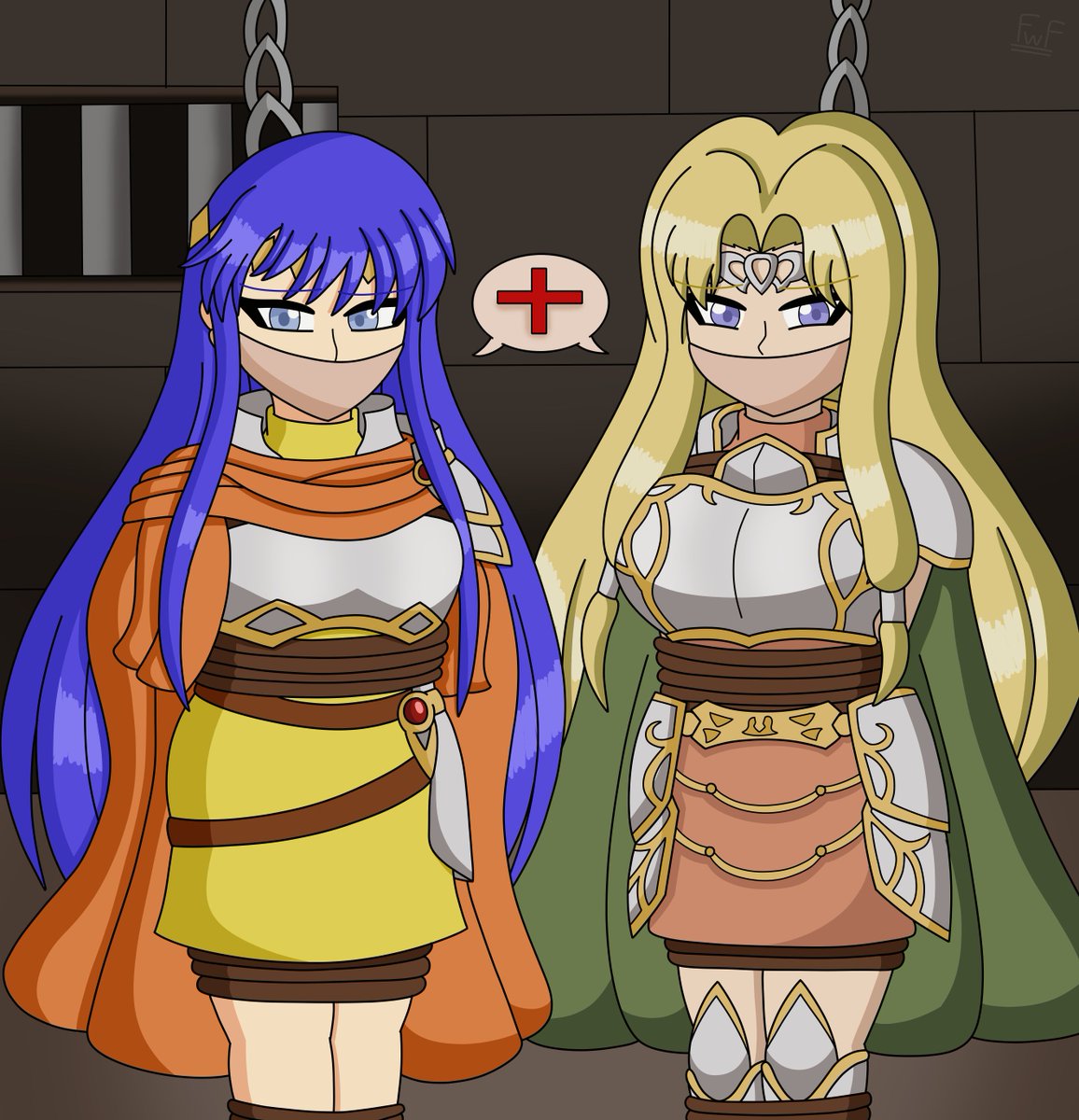 Christine and Ruby from Berwick Saga, captured by the enemy! Here's hoping Reese can pay their ransom!

Special thanks to FimbulwinterFrost for letting me commission him to draw some much needed Berwick Saga DiD art!