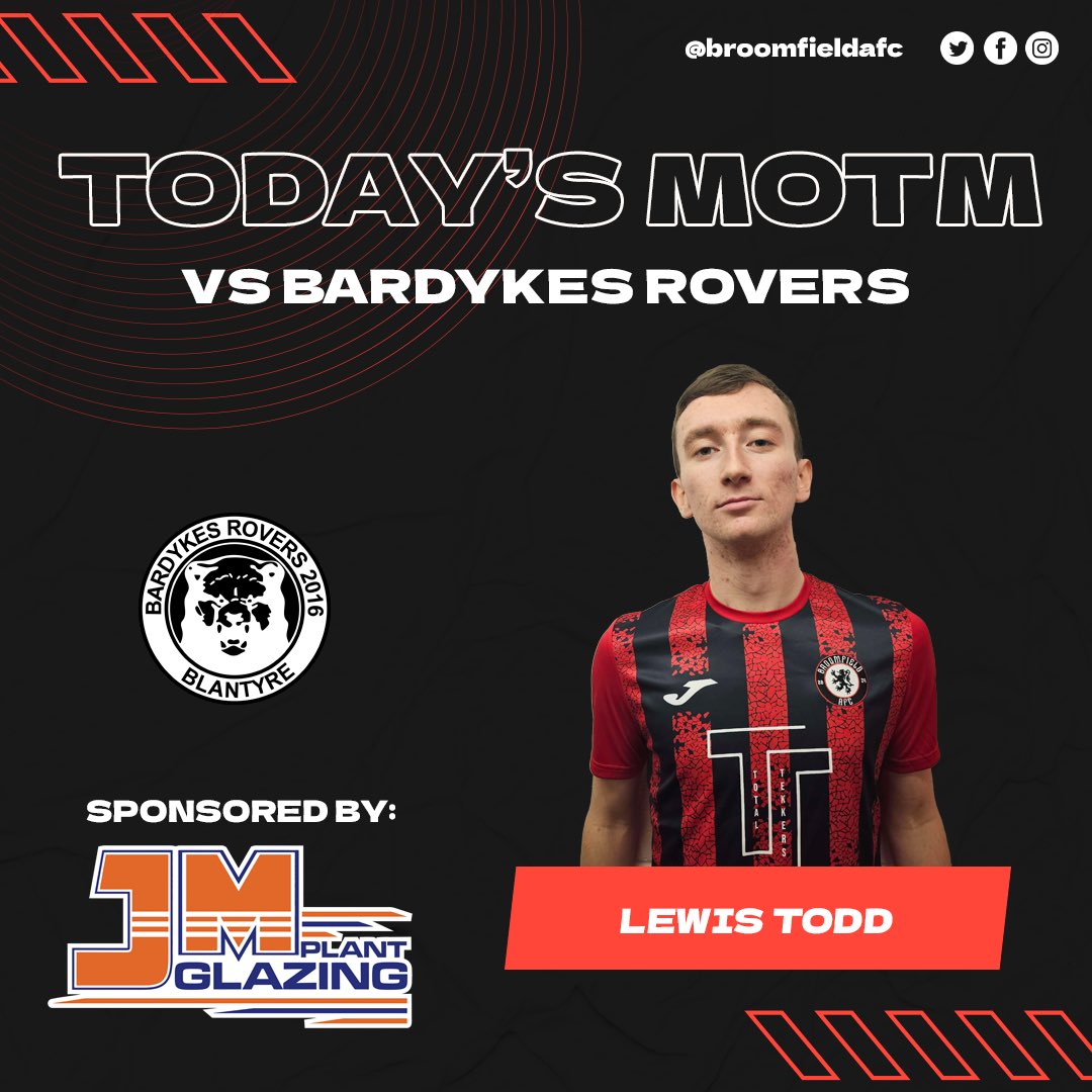 Broomfield AFC (@broomfieldafc) on Twitter photo A&C AFL Co-op Cup.
Last 16.
Bardyke Rovers 0-6 Broomfield AFC
<a href="/LewisT_67/">Lewis Todd</a> ⚽️⚽️⚽️🅰️🅰️🅰️
<a href="/__AS_9/">𝓐~</a> ⚽️⚽️
<a href="/lewis_guy10/">Lewis</a> ⚽️
<a href="/kevinmcguigan18/">Kevin Mcguigan</a> 🅰️
Motm: The Toddfather himself with 6 goal contributions🔥
Onto the 1/4s next week👏🏼
<a href="/scottish_aff/">AmateurFixturesResultsSCO</a> A&C AFL Co-op Cup.
Last 16.
Bardyke Rovers 0-6 Broomfield AFC
<a href="/LewisT_67/">Lewis Todd</a> ⚽️⚽️⚽️🅰️🅰️🅰️
<a href="/__AS_9/">𝓐~</a> ⚽️⚽️
<a href="/lewis_guy10/">Lewis</a> ⚽️
<a href="/kevinmcguigan18/">Kevin Mcguigan</a> 🅰️
Motm: The Toddfather himself with 6 goal contributions🔥
Onto the 1/4s next week👏🏼
<a href="/scottish_aff/">AmateurFixturesResultsSCO</a>