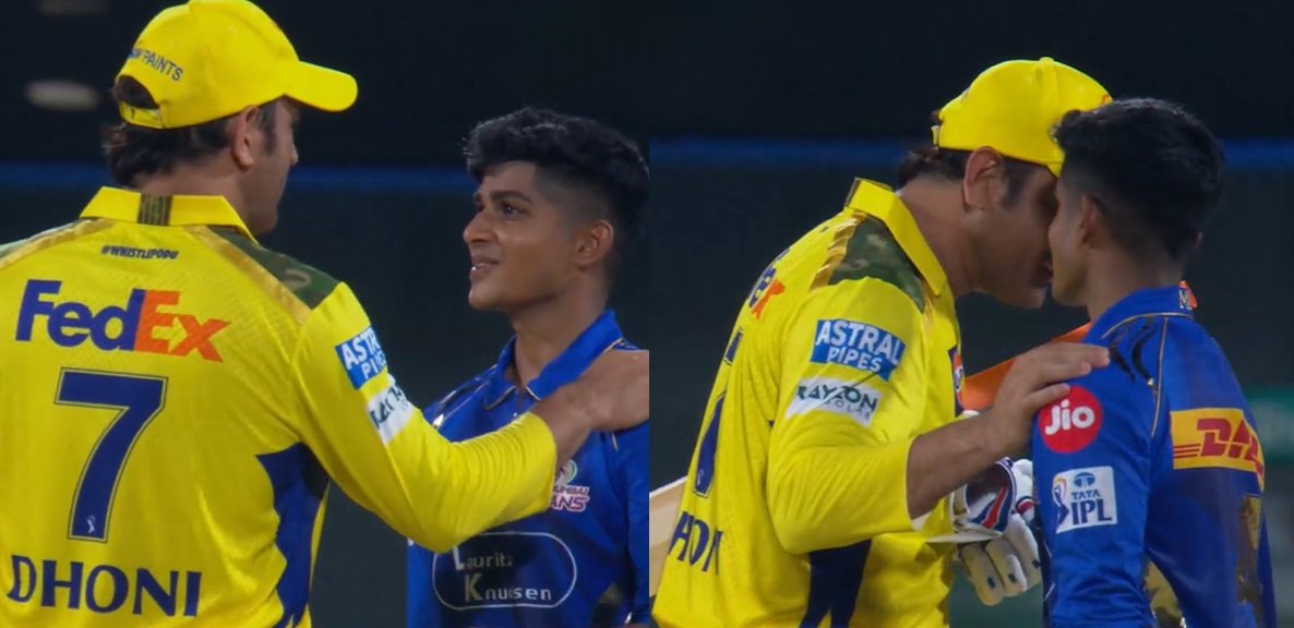 Wellutwt's tweet photo. Someone's dream becomes reality.
This is a Beauty of IPL ❤️
#CSKvsMI https://t.co/yULXcuBALs
