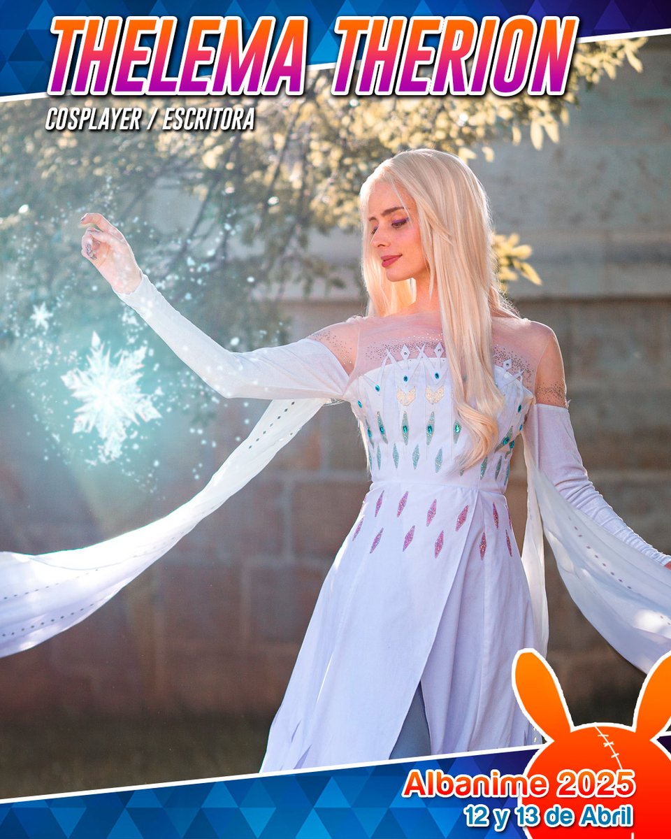 En Albanime 2025 contaremos de nuevo con Thelema Therion (<a href="/ThelemaTherion/">Th⚡Th</a>), cosplayer y autora de las novelas "Aquelarre Omega" y "El Ser Amado".
Thelema formará parte del jurado del concurso de cosplay, y también firmará sus libros y láminas en su stand.
albanime.com/thelematherion