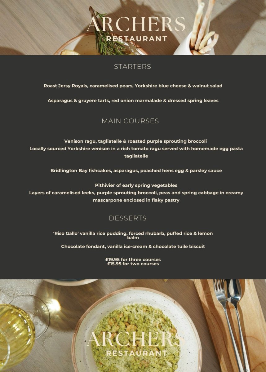 Chef Anthony Gascoigne (@agascoigne77) on Twitter photo Our <a href="/ERCollege/">East Riding College</a> Pie Night may be fully booked, but we do have availability for our Spring Supper on Thursday, 24th April. £19.95 for three or £15.95 for two courses, including an appetiser.
Reservations can be made on our updated website with booking form. eastridingcollege.ac.uk/about-us/facil… Our <a href="/ERCollege/">East Riding College</a> Pie Night may be fully booked, but we do have availability for our Spring Supper on Thursday, 24th April. £19.95 for three or £15.95 for two courses, including an appetiser.
Reservations can be made on our updated website with booking form. eastridingcollege.ac.uk/about-us/facil…