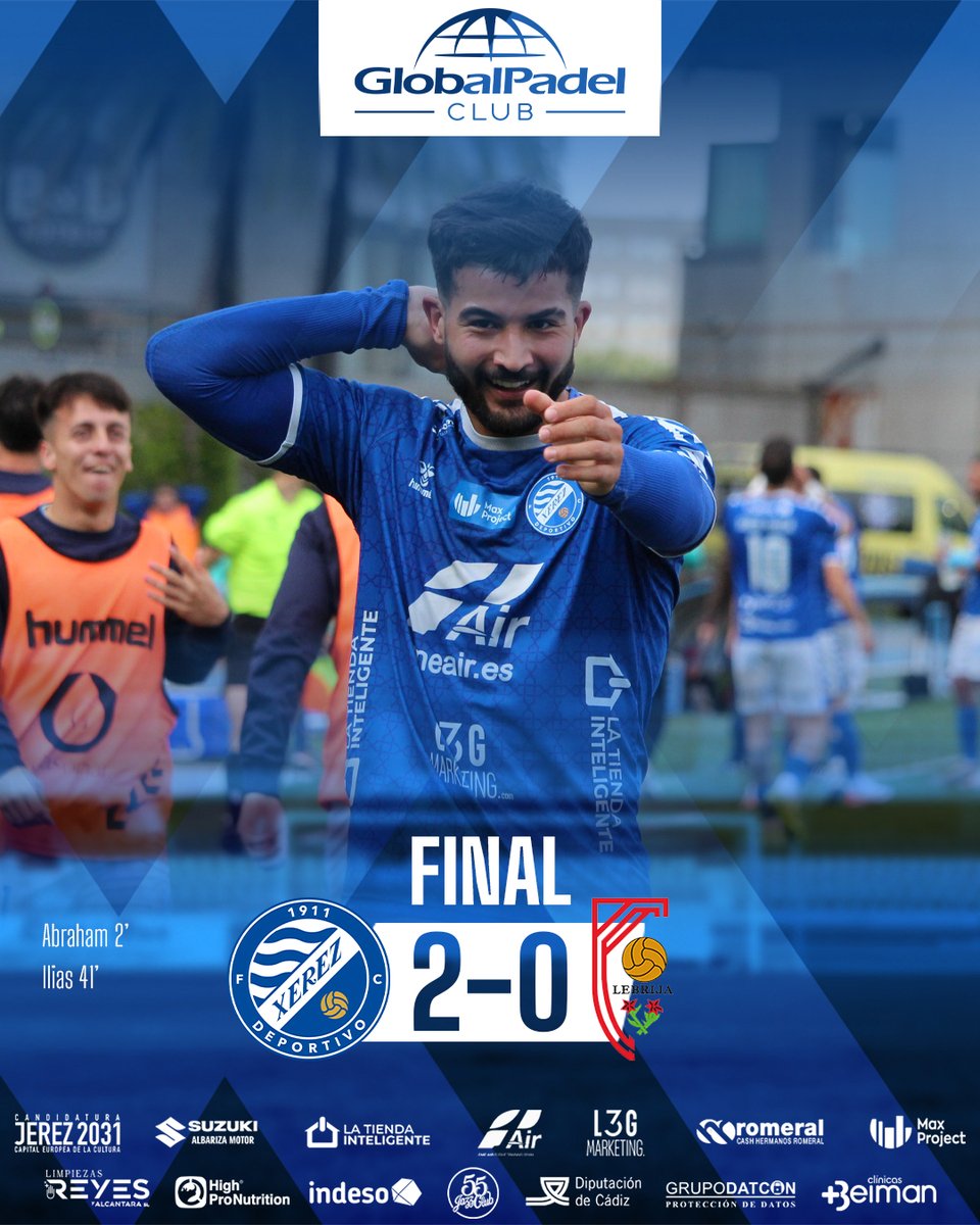 XEREZ DEPORTIVO (@xerezdfc) on Twitter photo 90' ⏱️⚽ | 2️⃣-0️⃣ | ¡FINAL! ¡FINAL! ¡FINAL!
📻 xerezdfcradio.com
📺 bit.ly/3MxJm8D
🤝 Patrocinado por <a href="/ClubGlobalPadel/">GlobalPadel</a>
💙🤍 #XerezAntoniano 🔴⚪️ 90' ⏱️⚽ | 2️⃣-0️⃣ | ¡FINAL! ¡FINAL! ¡FINAL!
📻 xerezdfcradio.com
📺 bit.ly/3MxJm8D
🤝 Patrocinado por <a href="/ClubGlobalPadel/">GlobalPadel</a>
💙🤍 #XerezAntoniano 🔴⚪️