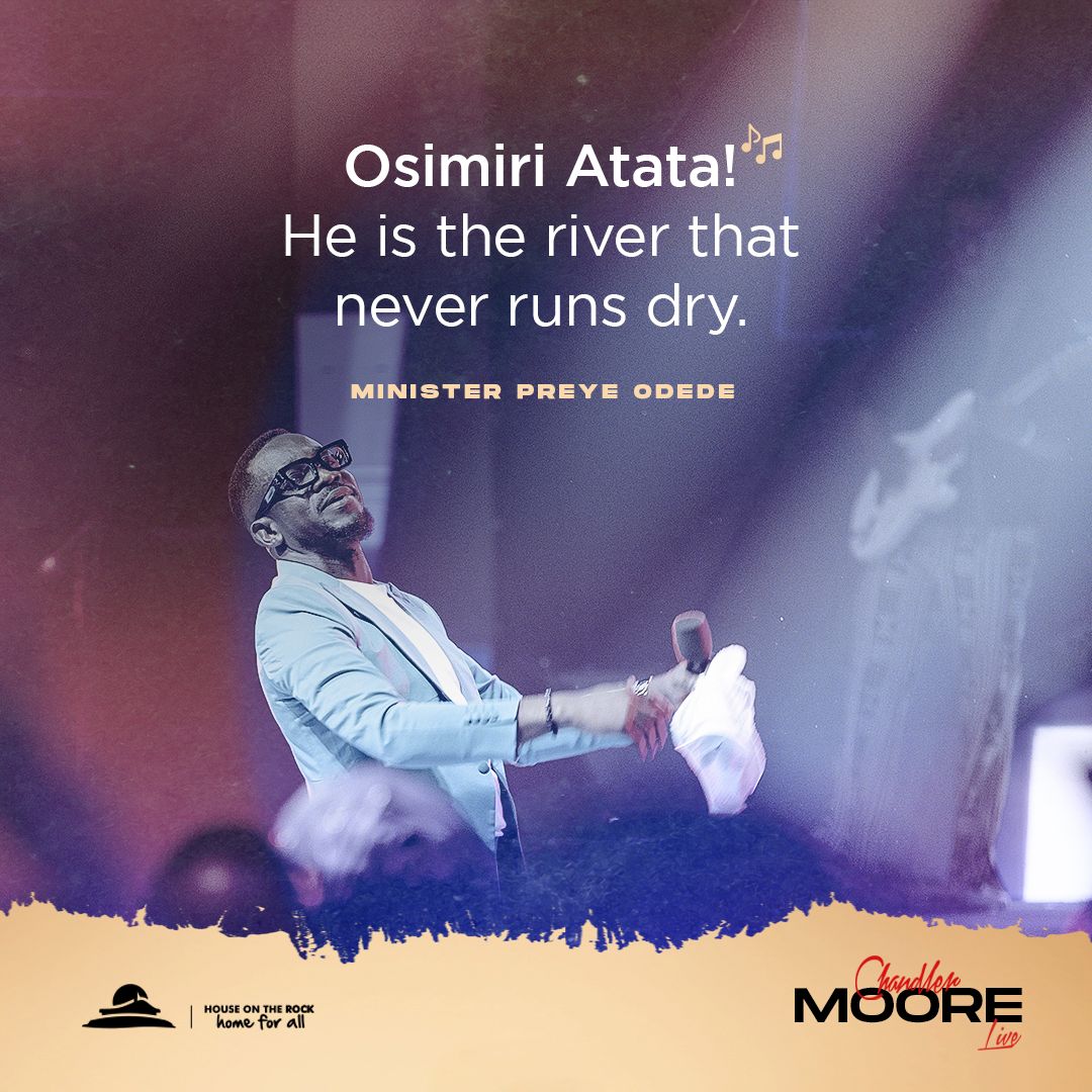 TheExperienceLG's tweet image. 🎶Osimiri atata
Osimiri atata
River that never runs dry
River that never runs dry🎶

#ChandlerMooreLive
#WorshipExperience
#HouseOnTheRock