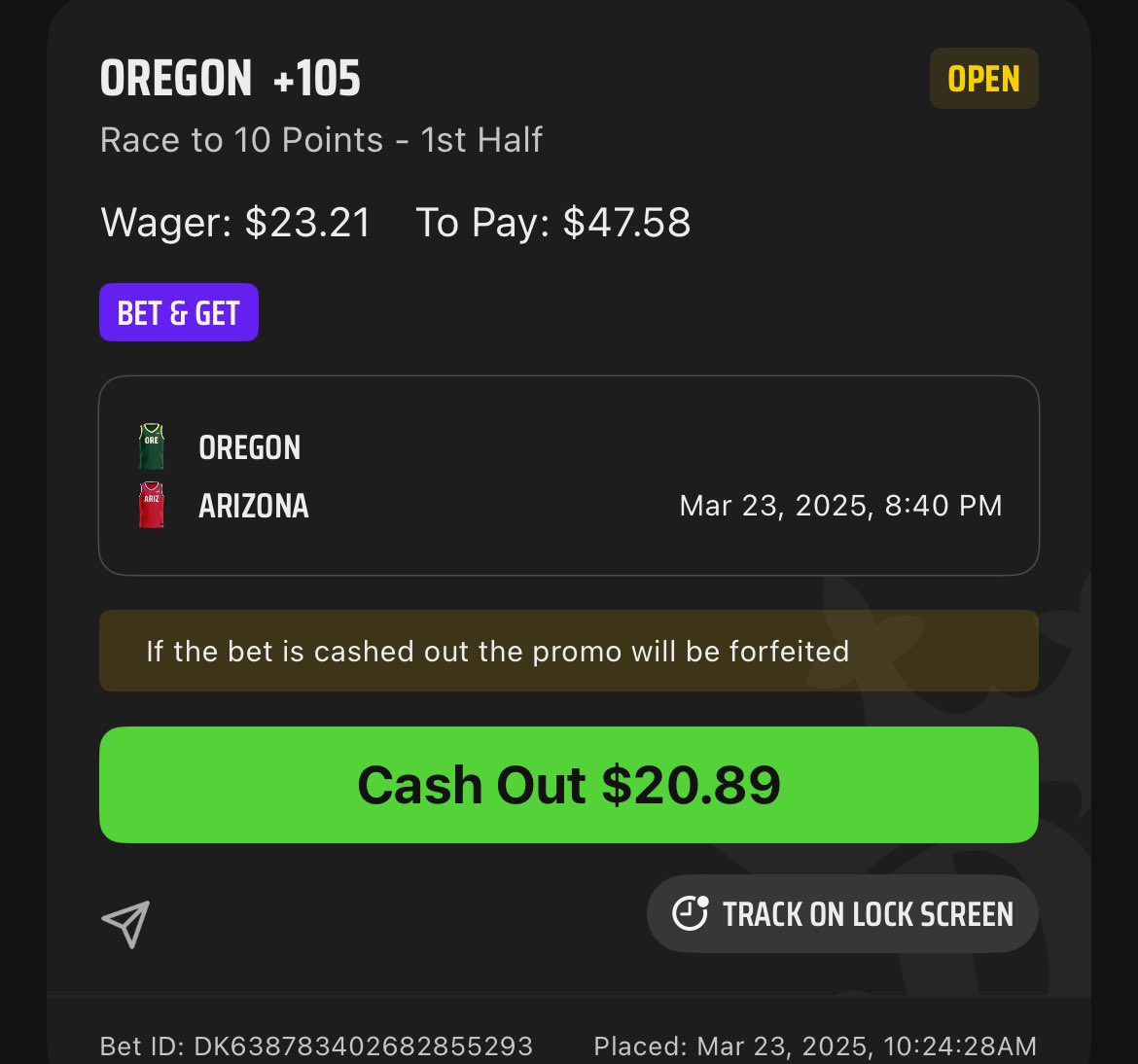 NateDaGreat05's tweet photo. @DraftKings #BetTheUnexpected https://t.co/zFTEXmLYqy