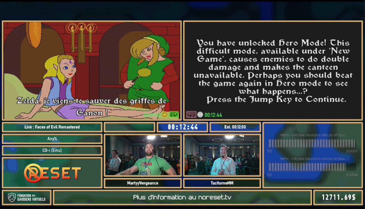 TaciturneMM à donner une leçon à MartyyVengeance à Link : Faces of Evil Remastered. Ne ratez pas Zelda: The Wand of Gamelon. |TaciturneMM teached a lesson to MartyyVengeance at Link : Faces of Evil. Next is Zelda: The Wand of Gamelon🎉 #speedrun #marathon #charity #noreset
