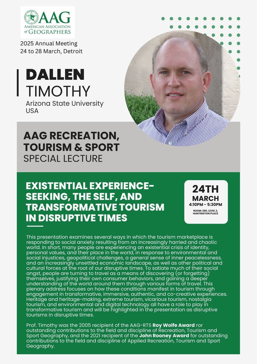 AAG Recreation, Tourism & Sport tweet media