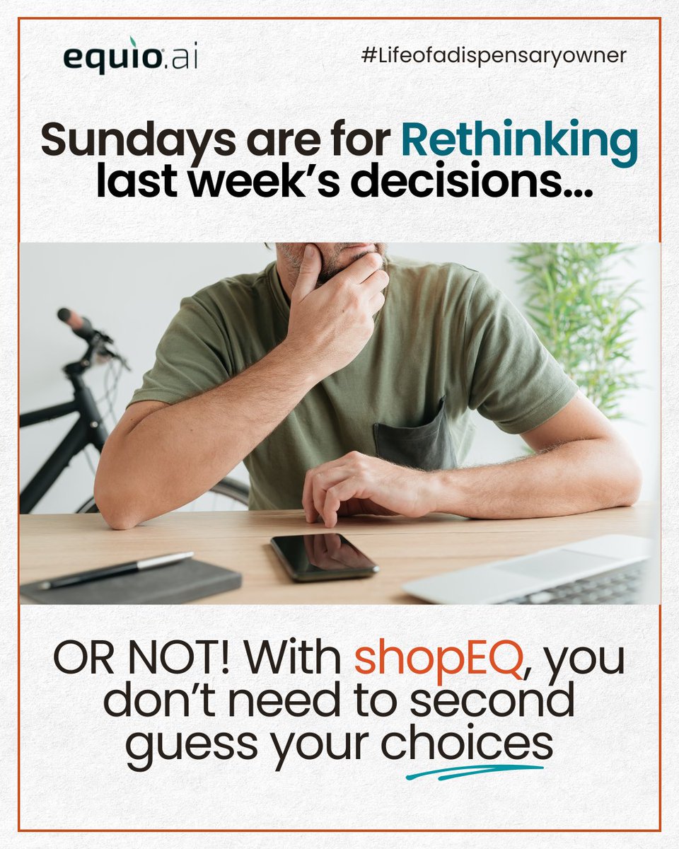 NewFrontierData's tweet image. With shopEQ, dispensary owners get real-time insights so they can move with confidence, no regrets, just results.

What’s one decision you wish you had better data for? Let’s chat! 👇 
Book a Demo hubs.la/Q03d0wg80

#CannabisRetail #SmartDecisions #DataDrivenGrowth