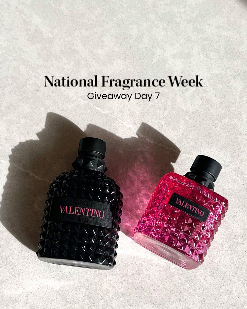 Day 7 National Fragrance Week 🙌🏼
 WIN Valentino Born in Roma Extradose Uomo &amp; Donna 

To Enter:
✨ Follow Us
✨ Like this post &amp; our previous 3
✨ Tag a friend (the more comments, the more entries)

Competition ends 06/04/2025 at midnight, UK only, winner will be contacted by DM!