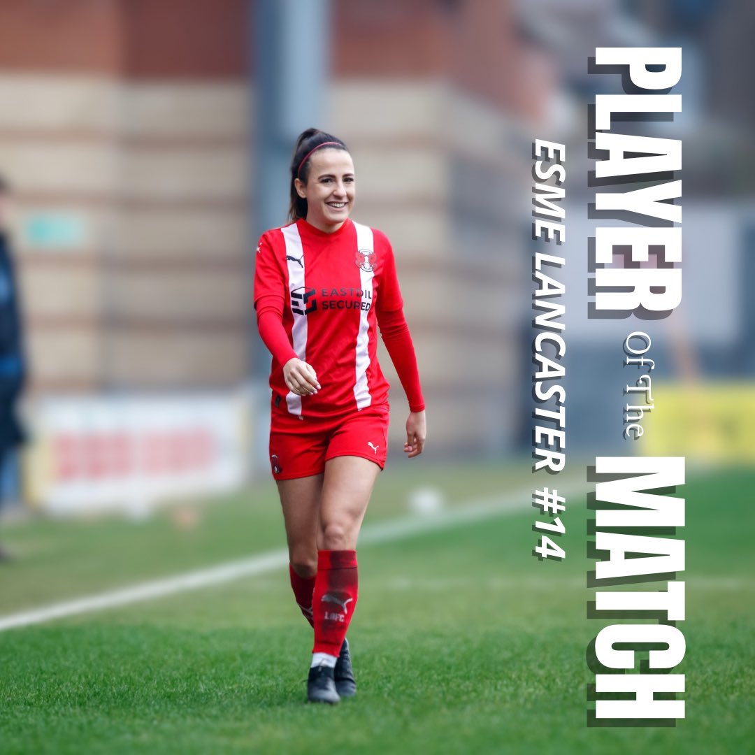 LOFCWomen's tweet photo. Your Player of the Match Vs Camden Town🏆

Esme grabbed an important and well deserved goal to get us back in the game, all while dominating every 1v1 and running herself into the ground👊. 

Top stuff, Es👏

#LOFC #OneOrient https://t.co/wVlFpttEHb