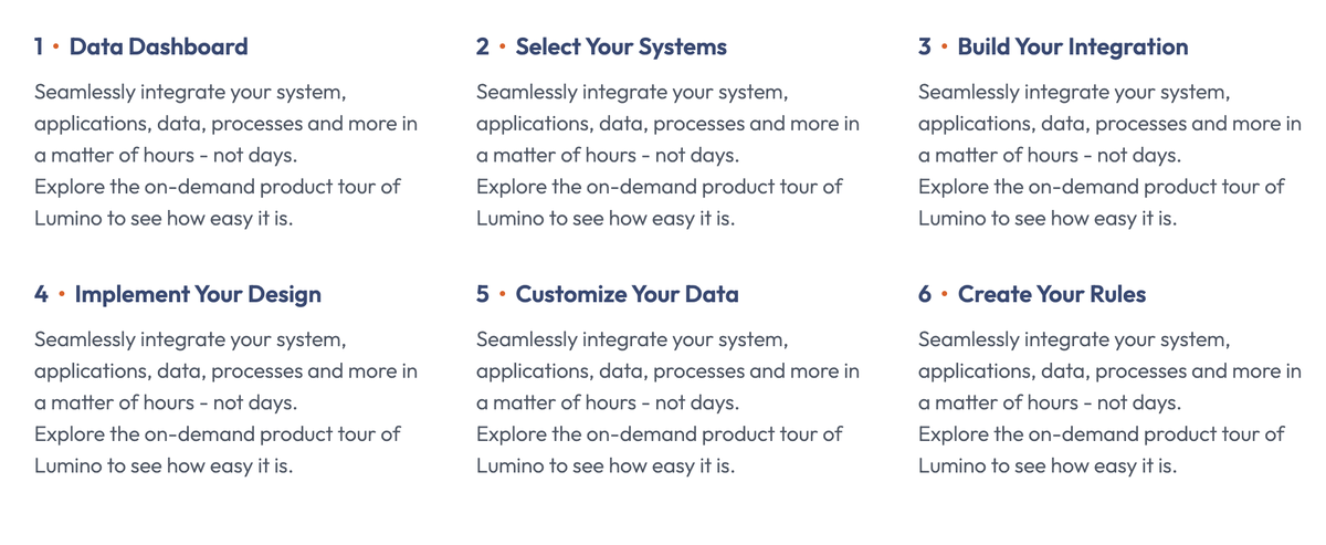 Ariox_co's tweet image. Have you seen Lumino in action?

Take a look at our on-demand product tour of Lumino to see how easy it is to get your integrations up and running—in hours, not weeks. hubs.li/Q03cxFrg0

#ipaas #enterpriseintegration #integrationmanagement