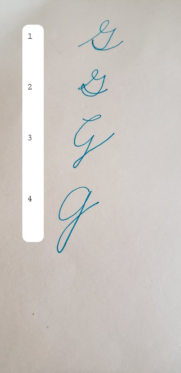 AtlasLiteracy's tweet image. How do you write an upper case G?
#cursivehandwriting 
#structuredliteracy
#encoding