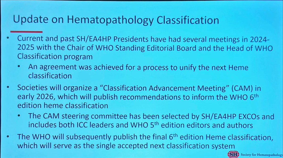 Sanam Loghavi, MD صنم لغوی 🔬🧬 (@sanamloghavi) on Twitter photo This is it people…. It’s really happening
One unified #hemepath classification in the works…WHO 6th coming to you soon
<a href="/SocforHemepath/">SocforHemepath</a> #USCAP2025 This is it people…. It’s really happening
One unified #hemepath classification in the works…WHO 6th coming to you soon
<a href="/SocforHemepath/">SocforHemepath</a> #USCAP2025