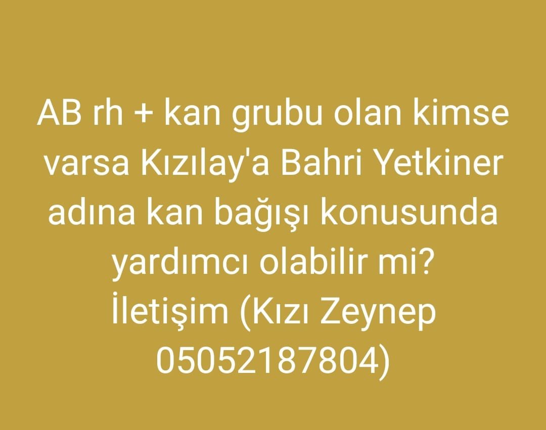 Acilll arkadaşlar stokta kan yok bulunmazsa ameliyat iptal olacak